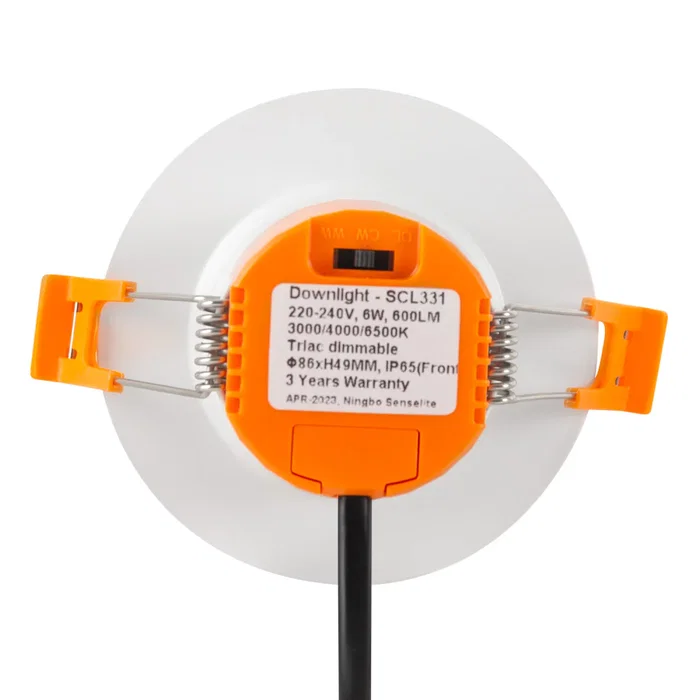 Foco Downlight LED Empotrable 6W 600Lm CCT 3000-6500K Regulable IP65 60º Ignífugo SE-SCL331-6W-CCT