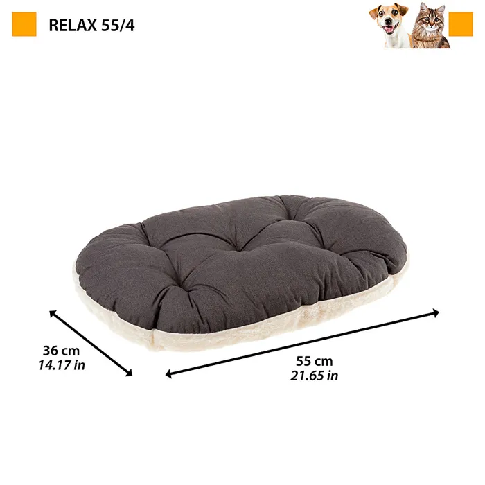 Ferplast Cojín RELAX 55/4 Felpado Marrón Beige