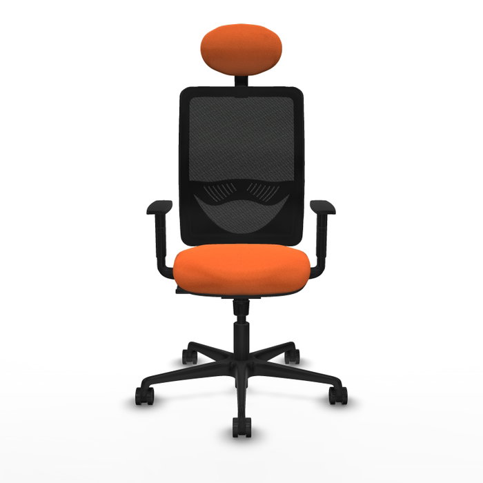 PIQUERAS Y CRESPO Silla de oficina Zulema Naranja y Negro