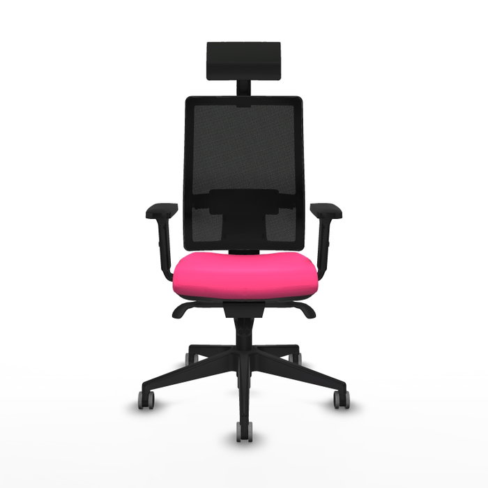 PIQUERAS Y CRESPO Silla de oficina Horna Rosa con mecanismo Sincro