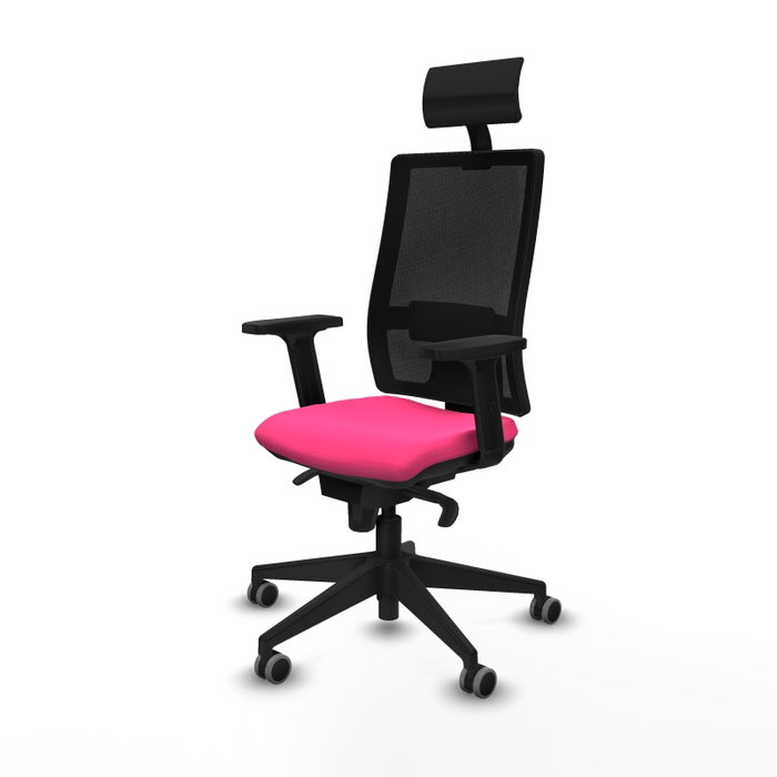 PIQUERAS Y CRESPO Silla de oficina Horna Rosa con mecanismo Sincro