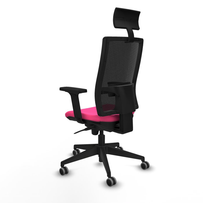 PIQUERAS Y CRESPO Silla de oficina Horna Rosa con mecanismo Sincro