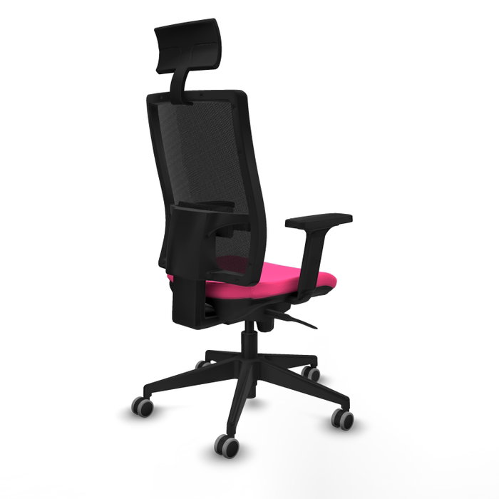 PIQUERAS Y CRESPO Silla de oficina Horna Rosa con mecanismo Sincro
