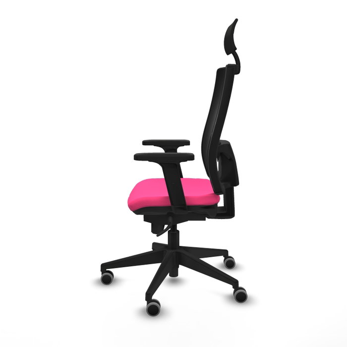 PIQUERAS Y CRESPO Silla de oficina Horna Rosa con mecanismo Sincro