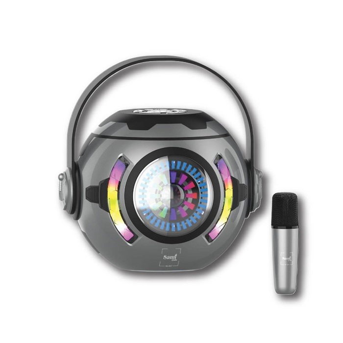 SAMI Altavoz Karaoke Galaxy Multimedia con 1 Micrófono Inalámbrico, Sistema de Sonido para Fiestas