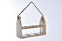 DKD Home Decor Jarrón Paulownia de Cristal y Cuerda