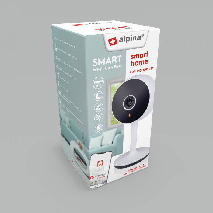 Cámara WiFi Smart Home 1080P con Detector de Movimiento y Micrófono, Compatible con App Tuya