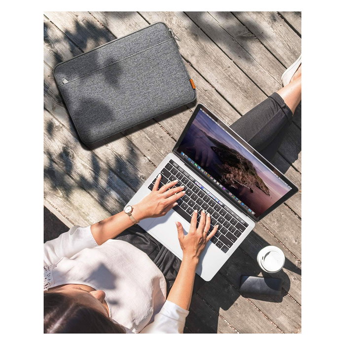 Inateck LB01005_gray Funda Portátil 13" Protección contra Salpicaduras, Polvo y Rayones, Material EVA y Poliéster, Color Gris, Cierre Cremallera, Unisex Adulto