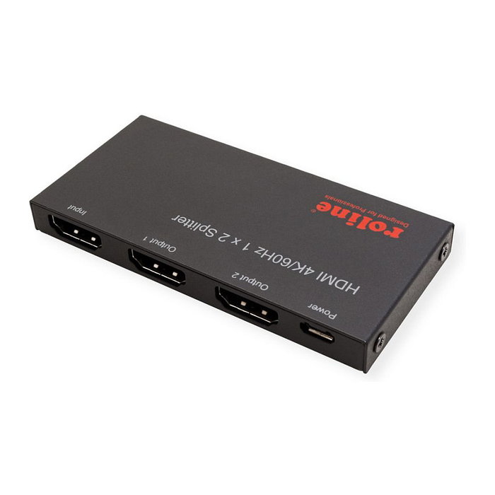 ROLINE HDMI Video-Splitter Ultra Slim 2fach 14.01.3556 ROLINE HDMI Video-Splitter Ultra Slim 2fach 14.01.3556