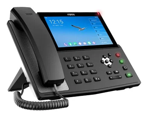 Fanvil X7A Teléfono IP Negro con Pantalla LCD Táctil 7', Android 9.0, Wifi, Bluetooth, 20 Líneas, 2000 Entradas y Soporte PoE