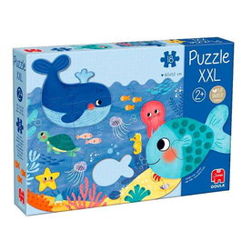Goula Puzzle XXL Océano Puzzle de Cartón de Gran Calidad 18 Piezas Gigantes para Niños a partir de 3 Años
