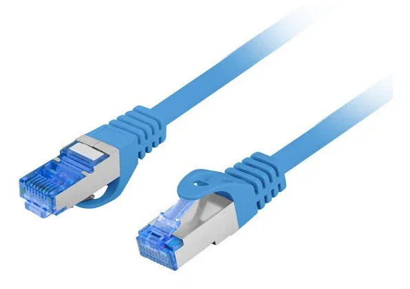 Lanberg Cable de Red RJ-45 Cat6a S/FTP (S-STP) 0,25 m Azul - PCF6A-10CC-0025-B - 10 Gbit/s, Blindado
