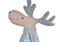 DKD Home Decor Figura Navidad Moderna Reno Azul Blanco 4.5 x 24 x 12 cm (12 Unidades)