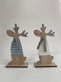 DKD Home Decor Figura MDF Poliéster RENO Surtido de 2 unidades