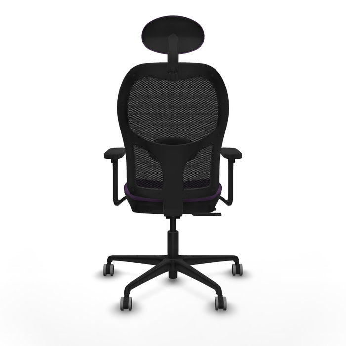 PIQUERAS Y CRESPO Silla de oficina Jorquera con mecanismo Sincro/Traslack, Morado y Negro