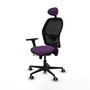 PIQUERAS Y CRESPO Silla de oficina Jorquera con mecanismo Sincro/Traslack, Morado y Negro