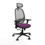 PIQUERAS Y CRESPO Silla de oficina Cilanco con mecanismo Sincro/Traslack, Morado y Gris