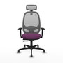PIQUERAS Y CRESPO Silla de oficina Cilanco con mecanismo Sincro/Traslack, Morado y Gris