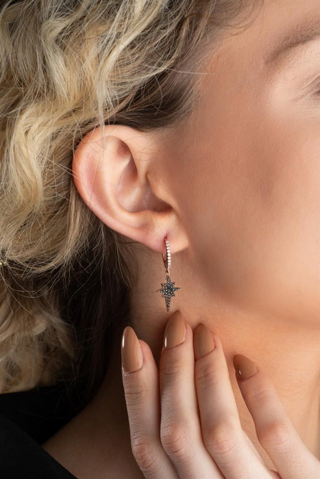 Heliophilia Silver NRZ999061 Pendientes de Plata de Ley 925 con Baño de Oro Rosa y Circonita