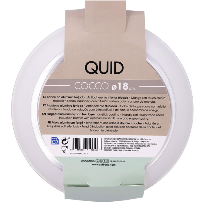 Sartén Aluminio Forjado Cocco Quid 18 cm (6 Unidades) Sartén Aluminio Forjado Cocco Quid 18 cm (6 Unidades)