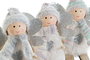 DKD Home Decor Figura Navidad Fantasia Hada Blanco Gris Poliester Madera 8 x 10 x 12 cm (3 Unidades)