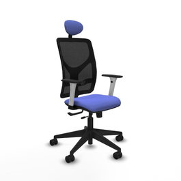 PIQUERAS Y CRESPO Silla de oficina Motilla con mecanismo Sincro/Traslack Azul claro