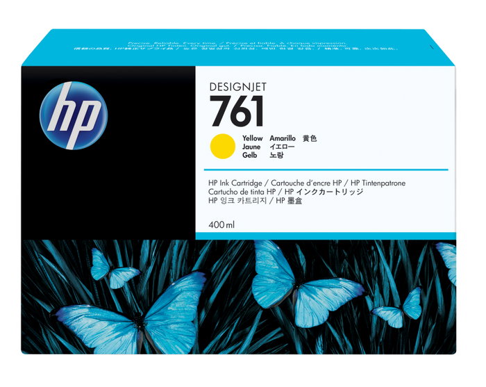 HP Cartucho de tinta DesignJet 761 Amarillo 400ml CM992A