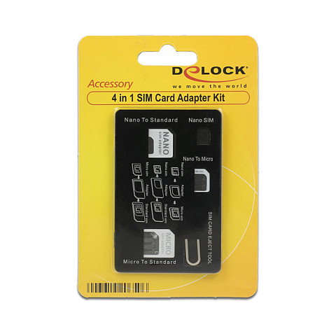 DeLOCK 20650 Set de adaptadores 4 en 1 para tarjetas SIM