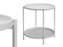 Giftdecor Mesa Auxiliar Redonda Doble Gris