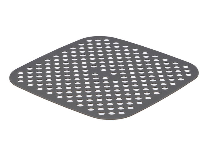 Kinvara Rejilla Cuadrada Freidora Aire Silicona Gris 21x21x0.5 cm (Set de 48)