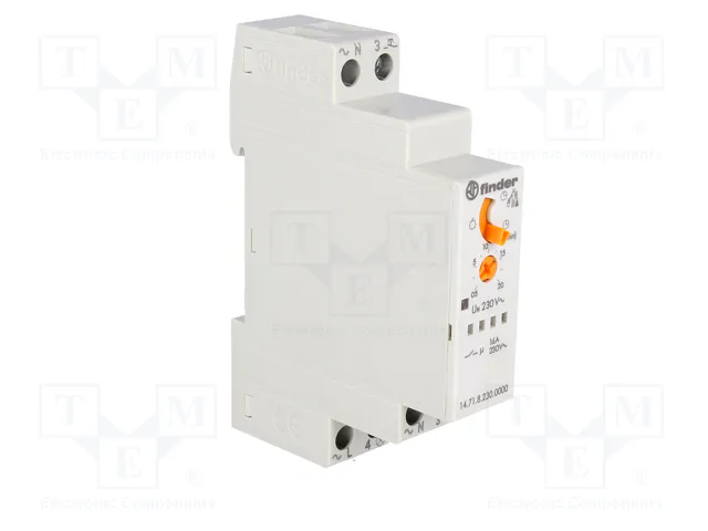 FINDER Automata de escalera para raíl DIN 230VAC 16A