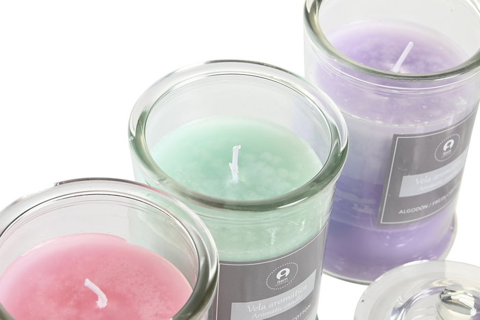 DKD Home Decor Vela Basicos Rosa Palo Verde 8 x 15 x 8 cm (12 Unidades)