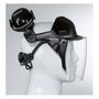 uvex pheos faceguard con visera y protección auditiva, Negro