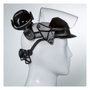 uvex pheos faceguard con visera y protección auditiva, Negro