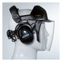 uvex pheos faceguard con visera y protección auditiva, Negro