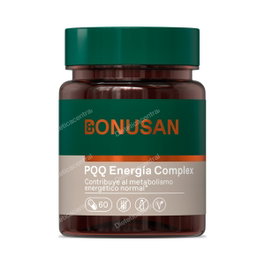 BONUSAN PQQ Energia Complex con Adenosilcobalamina - 60 Cápsulas - MGCPQQ® 20 mg, Vitamina B12 Activa 700 mcg
