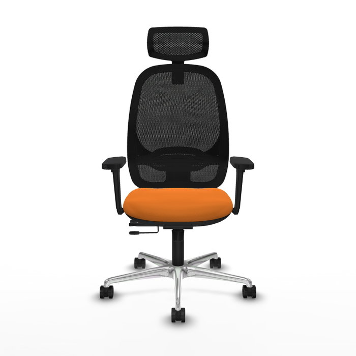 PIQUERAS Y CRESPO Silla de oficina Cilanco Naranja y Negro