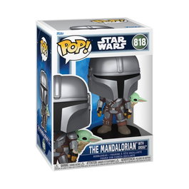 Funko Pop! Star Wars The Mandalorian with Grogu (On Back)