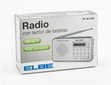 Elbe RF-49 Radio Digital FM Lector MP3 USB Batería Recargable Elbe RF-49 Radio Digital FM Lector MP3 USB Batería Recargable
