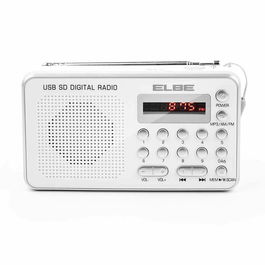 Elbe RF-49 Radio Digital FM Lector MP3 USB Batería Recargable