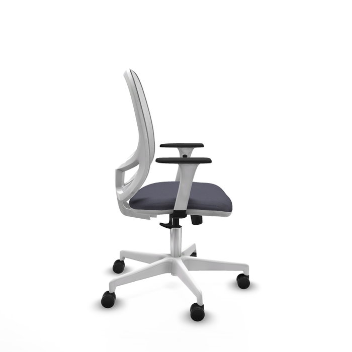 PIQUERAS Y CRESPO Silla de oficina Cilanco con mecanismo Sincro, Gris oscuro y Blanco