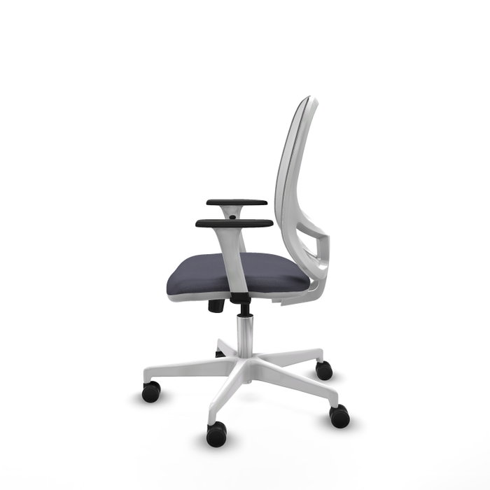 PIQUERAS Y CRESPO Silla de oficina Cilanco con mecanismo Sincro, Gris oscuro y Blanco