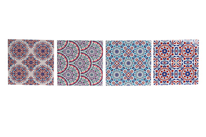DKD Home Decor Salvamanteles de Azulejos Multicolor, 20x20x0,7 cm DKD Home Decor Salvamanteles de Azulejos Multicolor, 20x20x0,7 cm