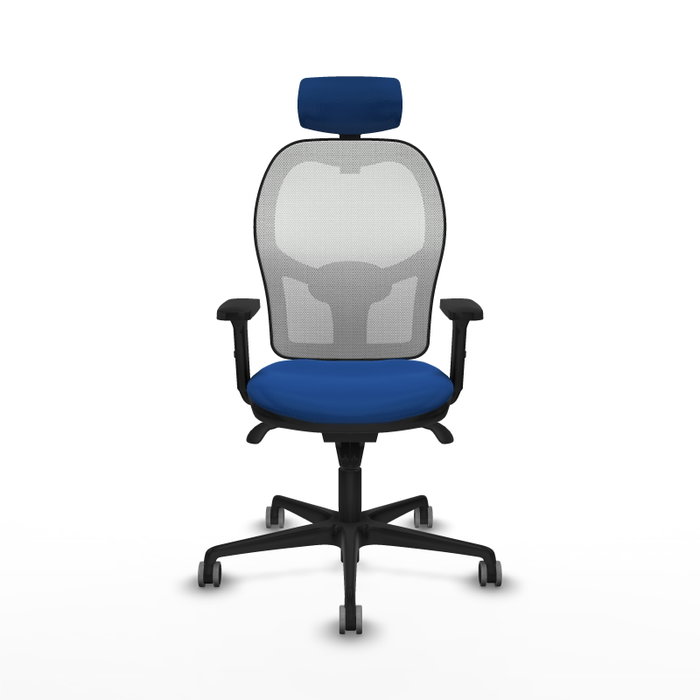 PIQUERAS Y CRESPO Silla de oficina Jorquera con mecanismo Sincro, Azul y Blanco PIQUERAS Y CRESPO Silla de oficina Jorquera con mecanismo Sincro, Azul y Blanco