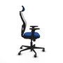 PIQUERAS Y CRESPO Silla de oficina Jorquera con mecanismo Sincro, Azul y Blanco
