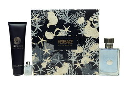 Versace Pour Homme Gift Set 100ml EDT + 150ml Bath and Shower Gel + 5ml EDT