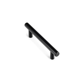 Rei Tirador de mueble tipo asa modelo 891h, acero inoxidable negro mate, 96 mm, 4 uds