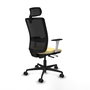 PIQUERAS Y CRESPO Silla de oficina Haches con mecanismo Sincro/Traslack, Crema y Negro