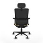 PIQUERAS Y CRESPO Silla de oficina Haches con mecanismo Sincro/Traslack, Crema y Negro