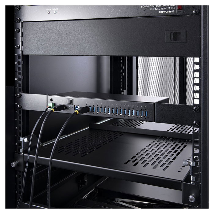 StarTech.com Hub Industrial 16 Puertos USB 3.2 Gen 1 Negro